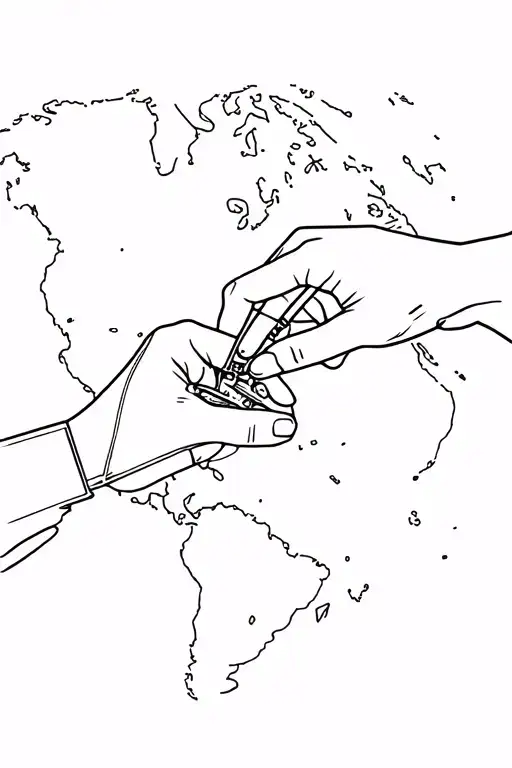 Graphic Designer Sewing A Map