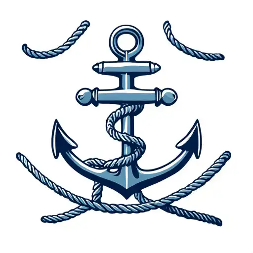 Royal Caribbean Anchor Logo Surrounded With Rope And Ocean