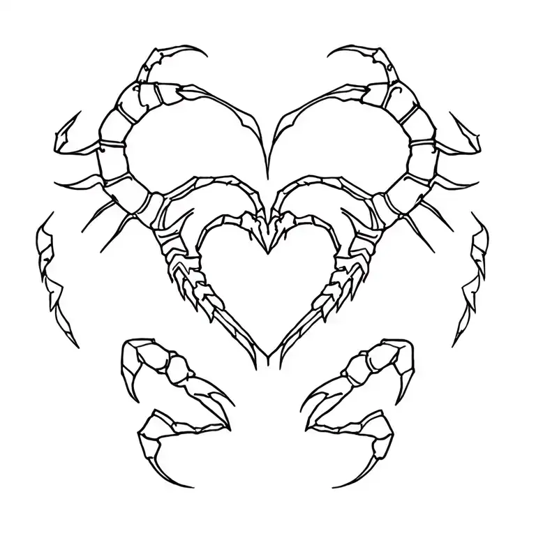 Warrior Heart And Scorpion Surrounded