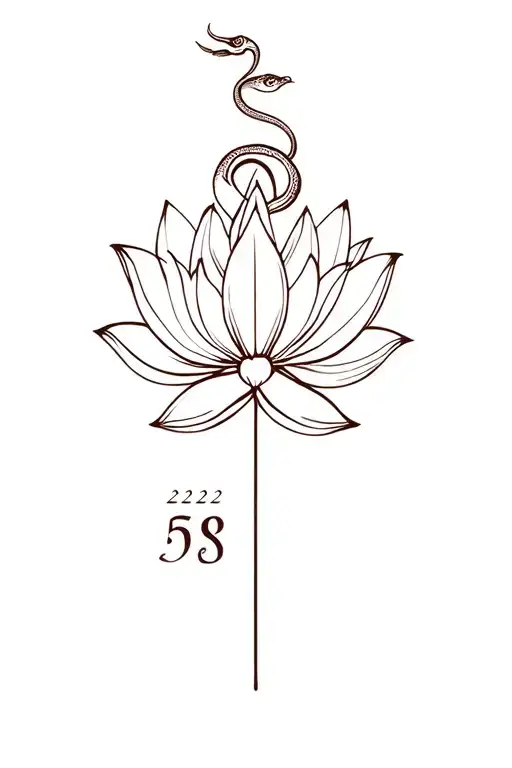 Snake Lotus Flower 222 Numbers