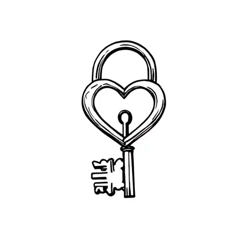 Lock And Key Heart Shaped Lock