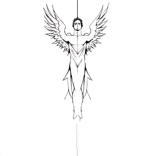 Male Angel Ascenting Minimal