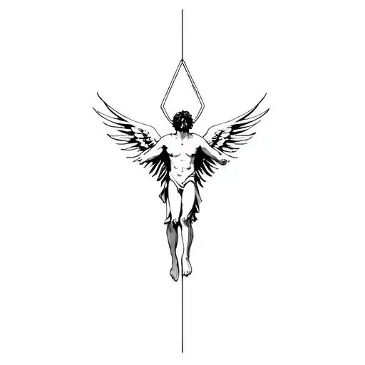 Male Angel Ascenting Minimal