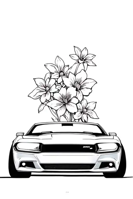 Dodge Charger Fast And Furious Avec Des Fleurs