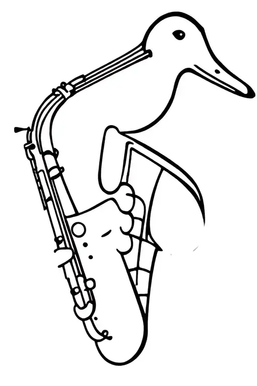 Duck Playing Saxophone