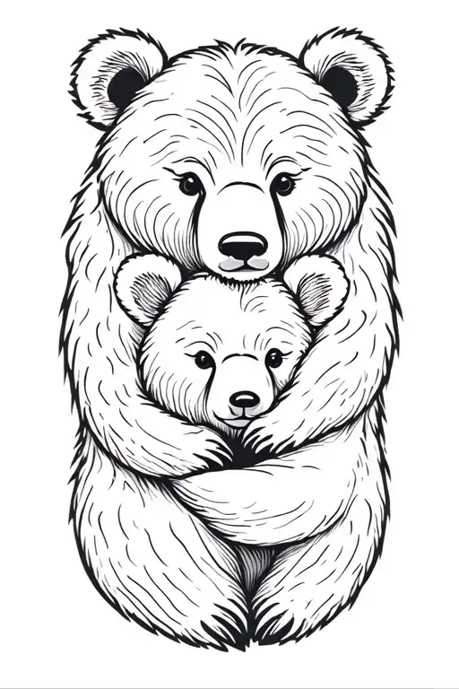 Baby Bear With Mama Bear