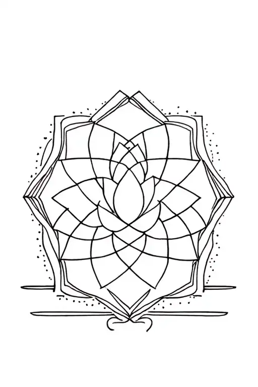 Shri Yantra Mandala Lotus Geometric Patterns
