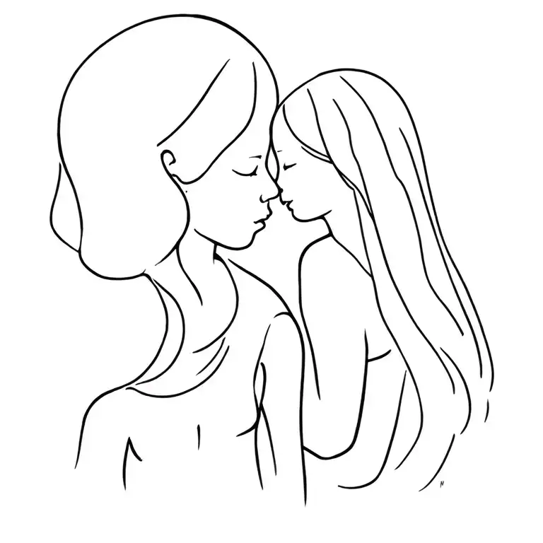 Mother Of Theee Children Simple Outline