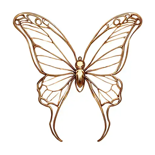 Y2k Metallic Spider Style Butterfly