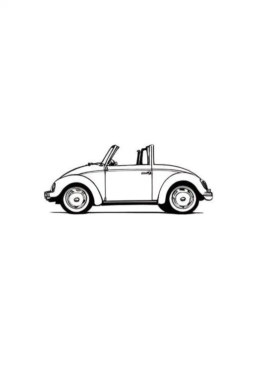 Volkswagen Beetle Convertible Car Simple