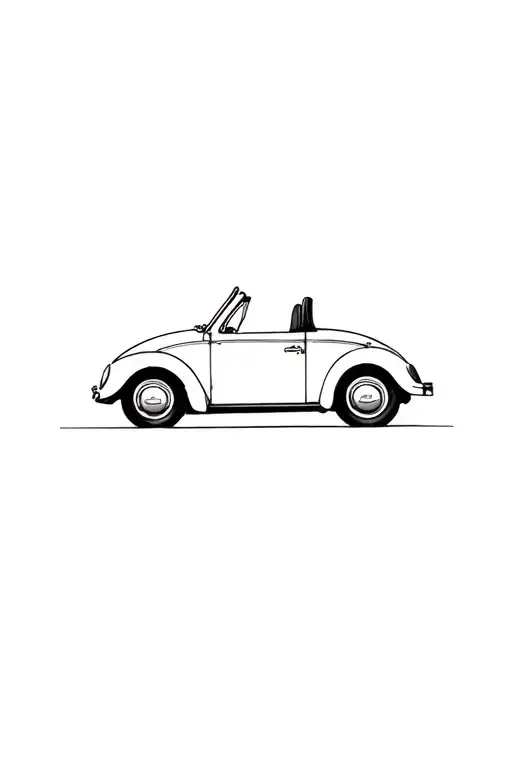Volkswagen Beetle Convertible Car Simple