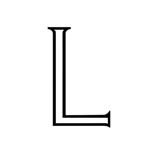 Two Letter L With Short Curly Hair On Top