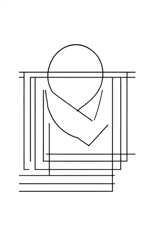Simple Geometric Design In Lines A Circles