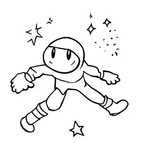 Shy Guy Jumping Trying To Grab A Star