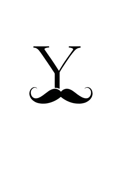 Moustache With An Letter Y