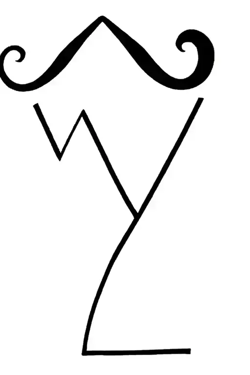 Moustache With An Letter Y Letters Forming