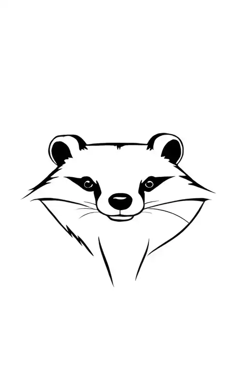 European Badger Face