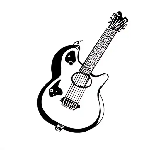 Guitar Made Entirely Of Black