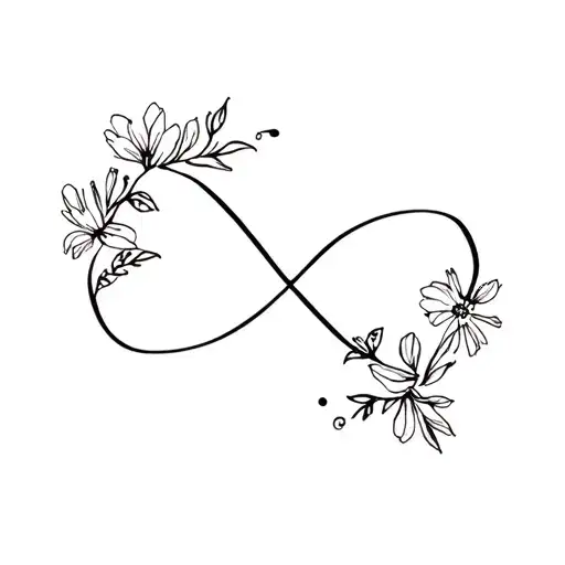 Infinity Symbol With Flowers