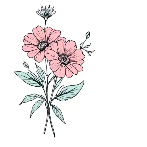 Birth Flower January And September Birth Flowers Intertwined