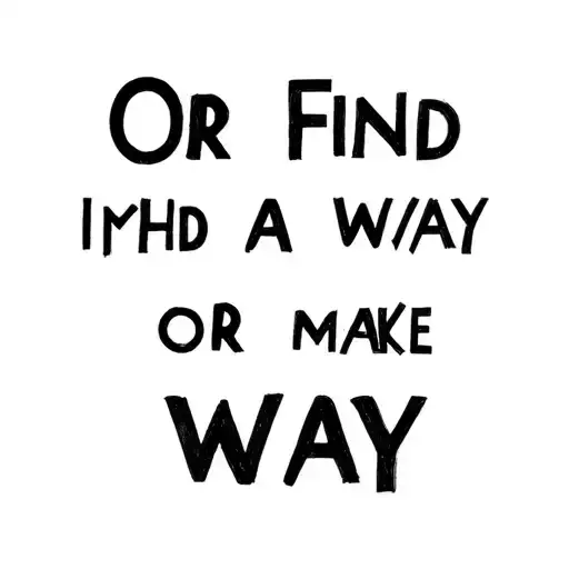 Or Find A Way Or Make A Way
