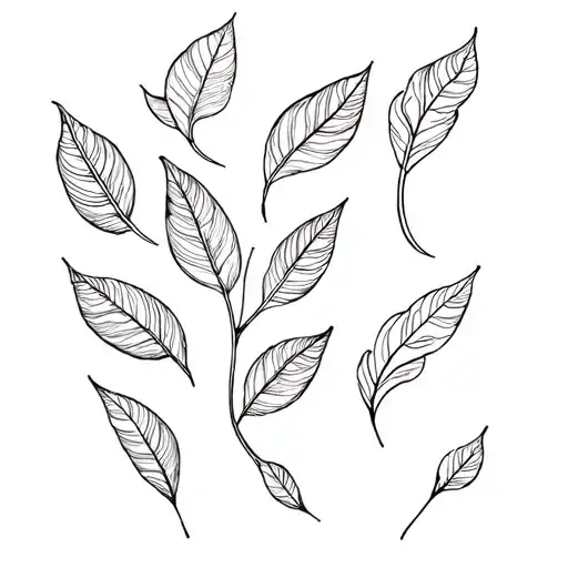Leaf Tattoo Flashes