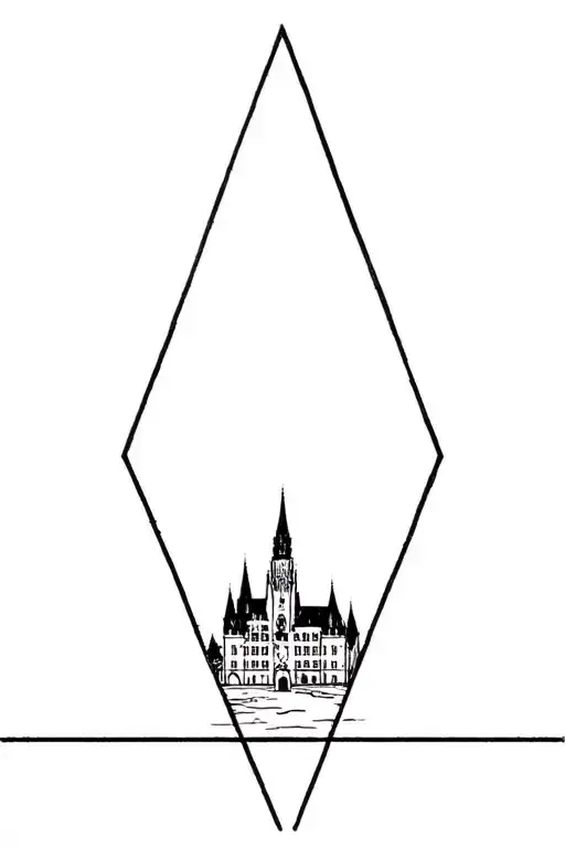 Prague Castle On Top Of Inverted Triangle