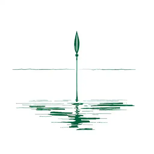 A Single Green Light In The Distance Across The Water