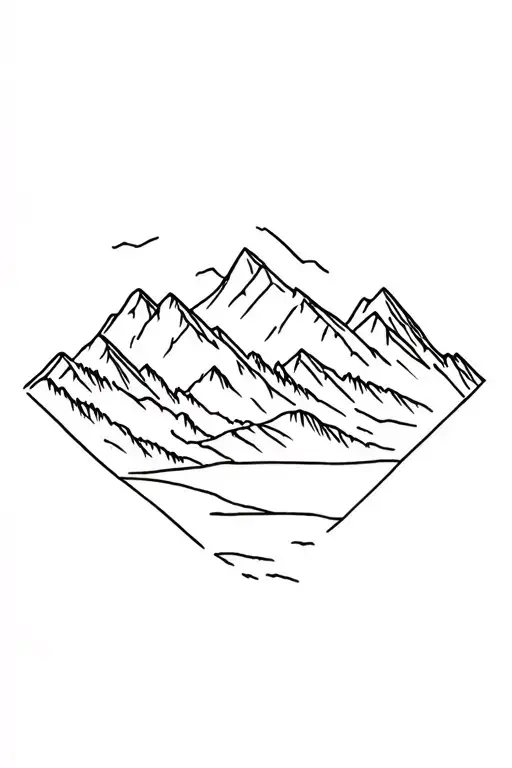Line Tattoo Featuring Garden Of The Gods Colorado Mountains