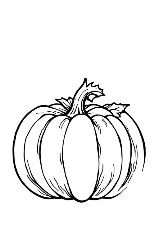 Pumpkin With Leaves