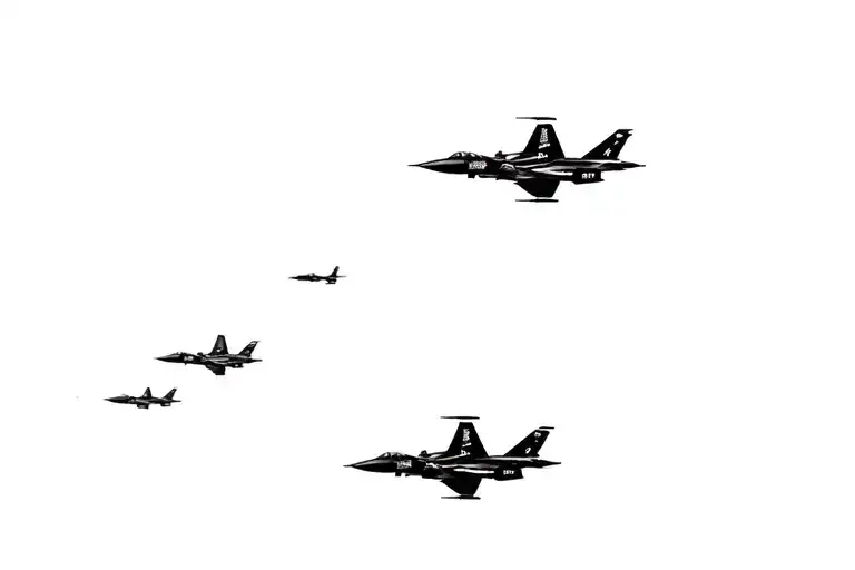 Fighter Jets Flying Small