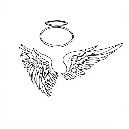 Angel Wings And Halo