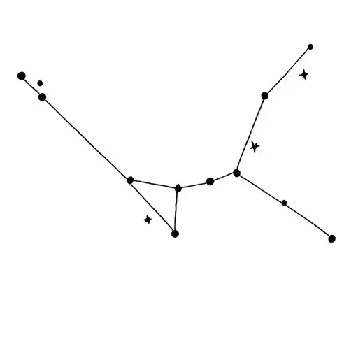 Constellation Couple Tattoo For Virgo And Aquarius
