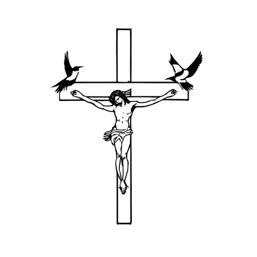 Crucifix With Birds
