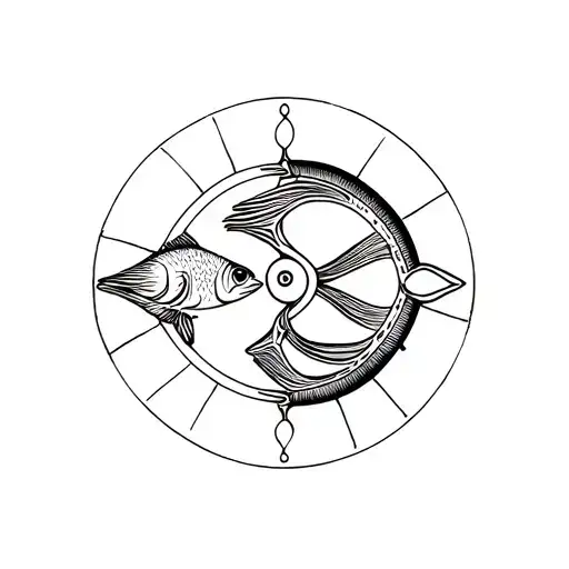 Darma Wheel With Fish Inside