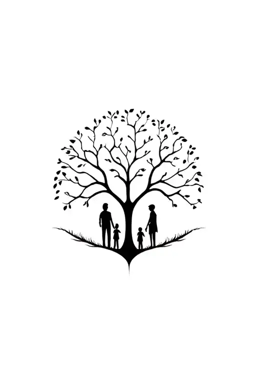 Tree Of Life Couple With 2 Children Boys
