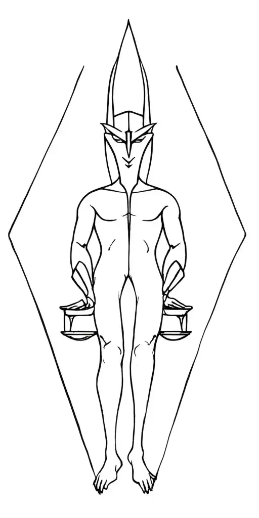 Anubis Holding The Balance