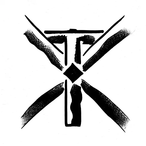 Christian Cross With Libra Scales Masculine