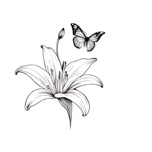 Lily And Butterfly