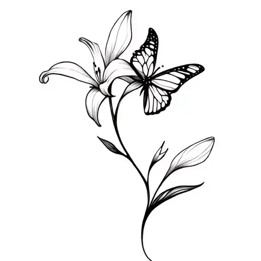 Lily And Semi Colon Butterfly