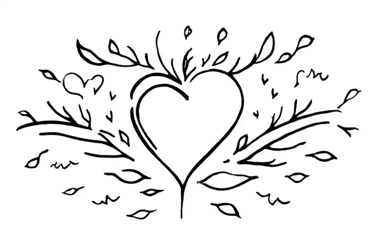 Happiness Of Heart Fine Line Tattoo Fine Line