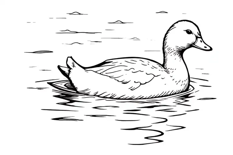 Duck Floating Peacefully