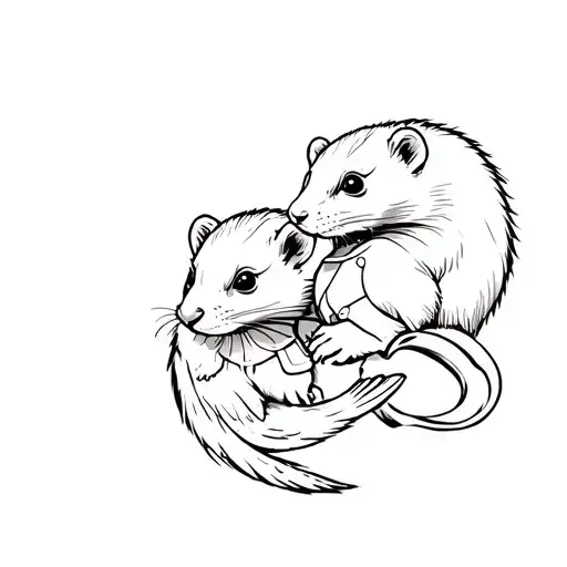 Two Ferrets In Armor