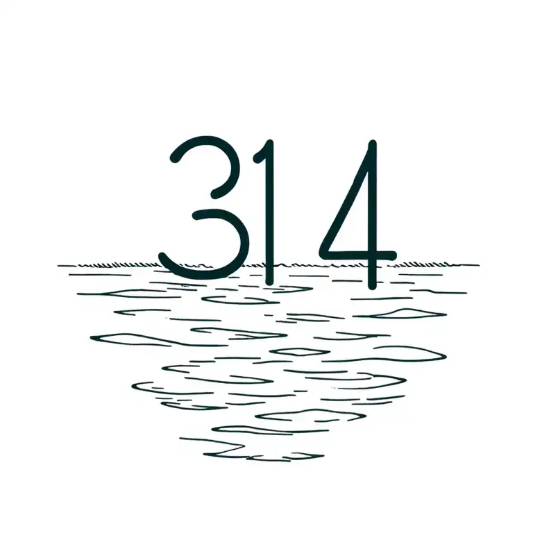 Nature And Water With Numbers 314