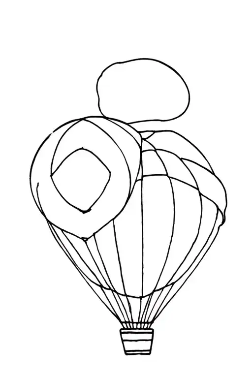 Two Hot Air Balloon Floating