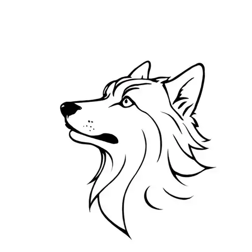 Little Wolf Face Howling