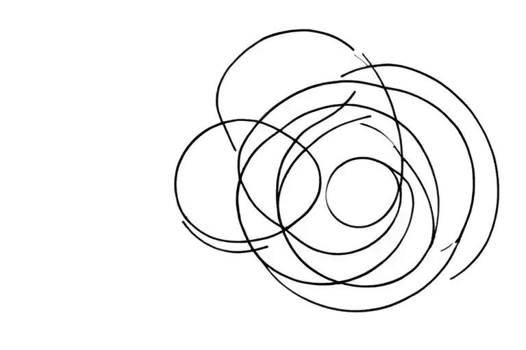 Intertwined Circles Arranged Vertically