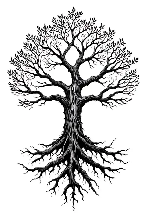 Yggdrasil With Three Great Roots