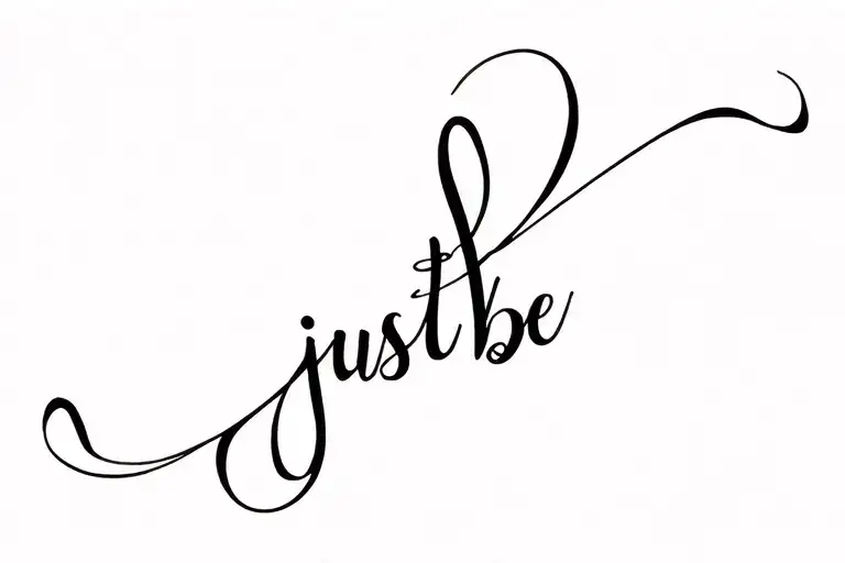 Treble Clef Intertwined Word Just Be