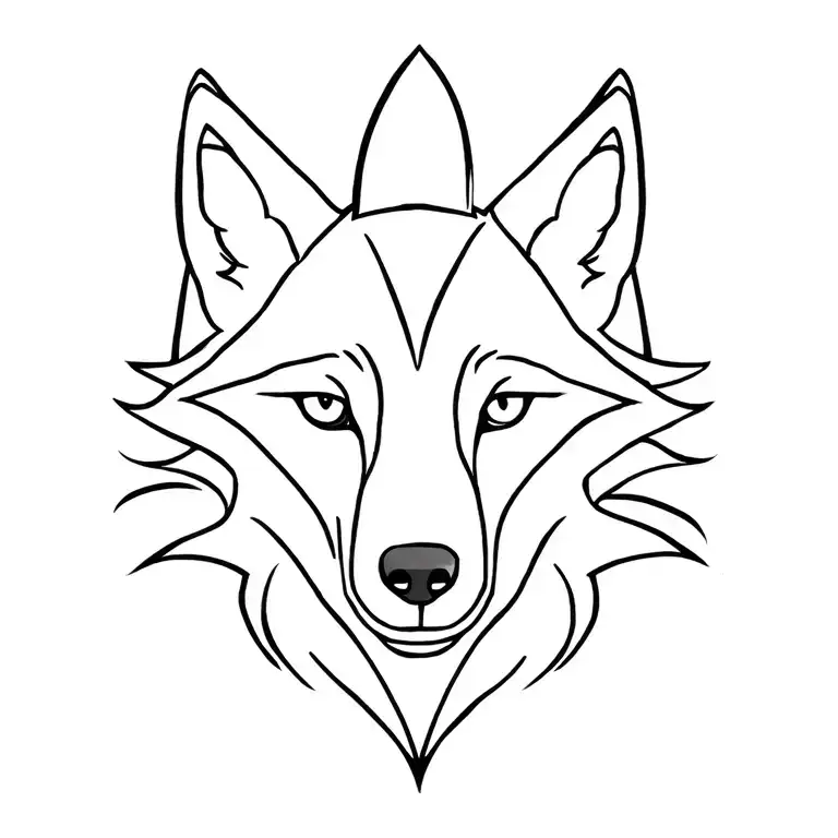 Simple Wolf Head